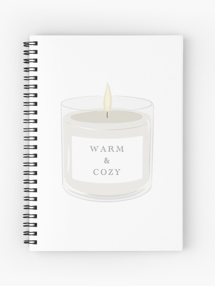 Warm And Cozy Candle  Spiral Notebook for Sale by Sophia Pompilli