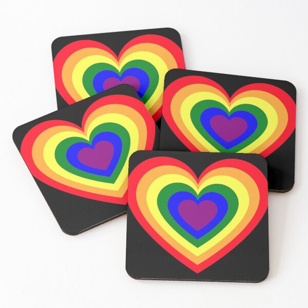 Item preview, Hearts in Rainbow Gay Flag  designed and sold by InVisibleColors.