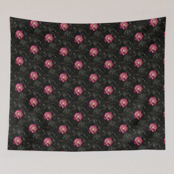 Item preview, Pink and gold rose on black designed and sold by wineandwords.