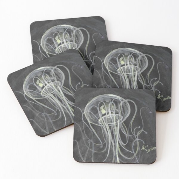 Item preview, The Immortal Jellyfish illustration designed and sold by FoxBanditArt.