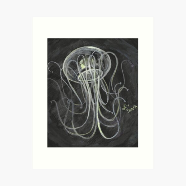 The Immortal Jellyfish illustration Art Print for Sale by FoxBanditArt