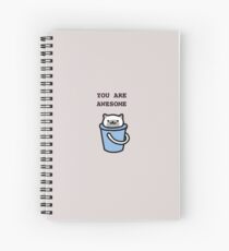 you are awesome - neko atsume - cat app Spiral Notebook