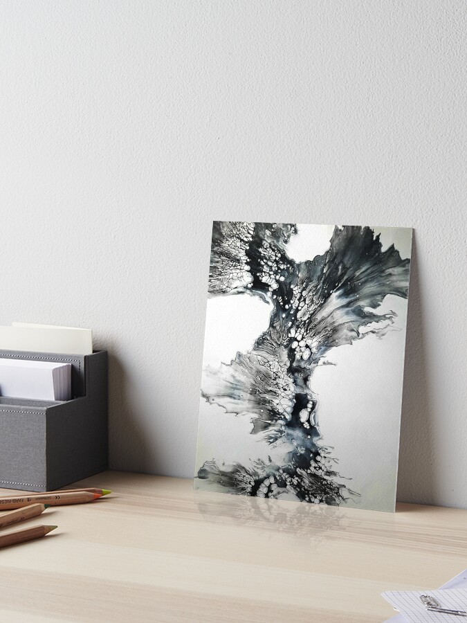 Black and white acrylic paint | Art Board Print