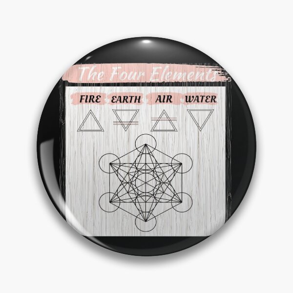Item preview, Vintage The Four Elements Fire Earth Air Water Sacred Geometry designed and sold by ravixxdesigns.