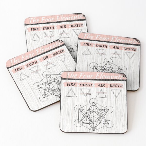 Item preview, Vintage The Four Elements Fire Earth Air Water Sacred Geometry designed and sold by ravixxdesigns.