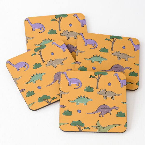 Item preview, Kawaii Dinosaurs Orange designed and sold by Drawfish.