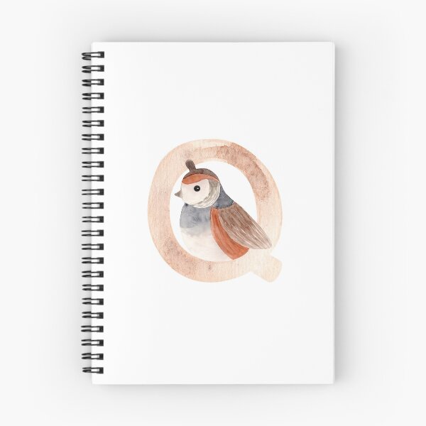 Artikelvorschau, Brauner Aquarell-Wachtelbuchstabe Q | Kinderalphabet entworfen und verkauft von SerendipityNow.
