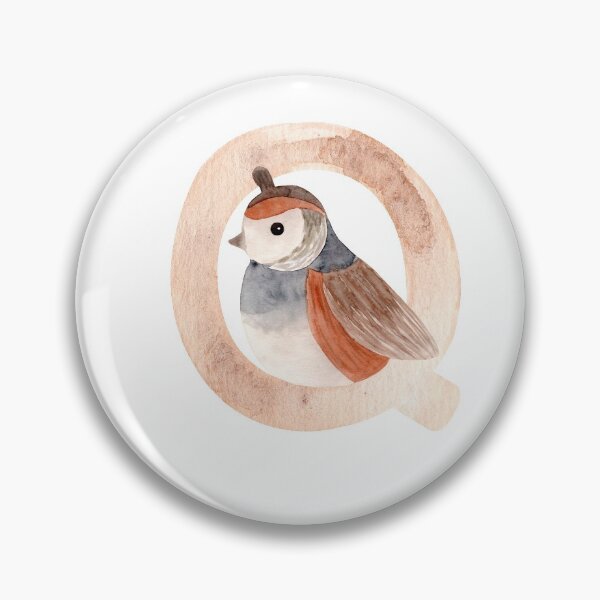 Artikelvorschau, Brauner Aquarell-Wachtelbuchstabe Q | Kinderalphabet entworfen und verkauft von SerendipityNow.