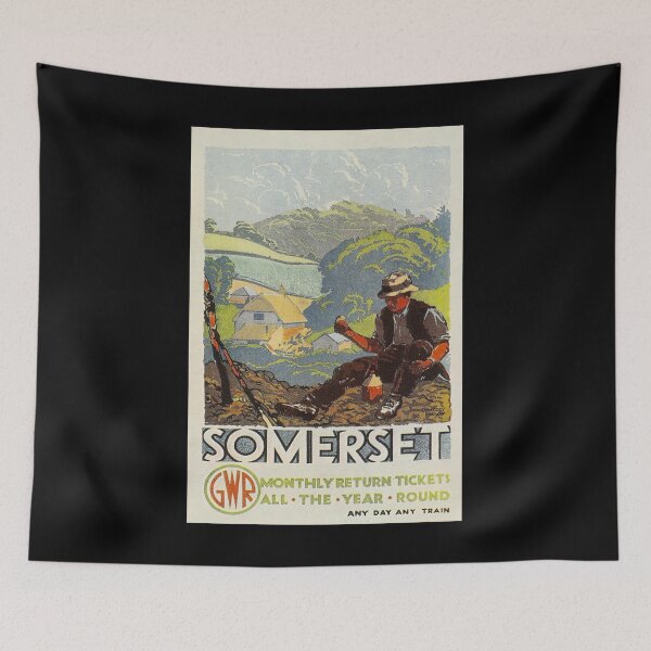 Item preview, Somerset retro poster designed and sold by CorasPosters.