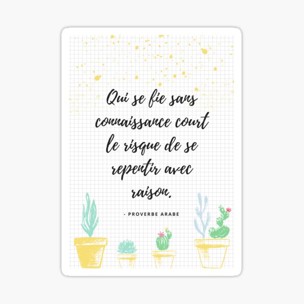 Proverbio árabe Pegatina
