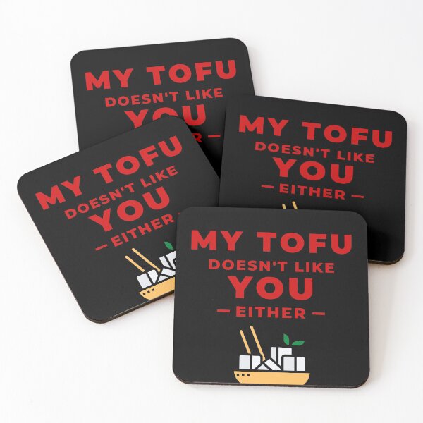 Item preview, My Tofu Doesn't Like You Either, animals are not ingredients vegan vegetarian designed and sold by Hey-Nice-Shirt.
