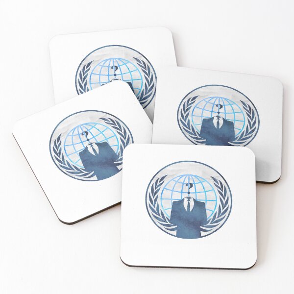 Item preview, Blue Anonymous Hacker Watercolor Coding Programmer designed and sold by sharedipmemes.
