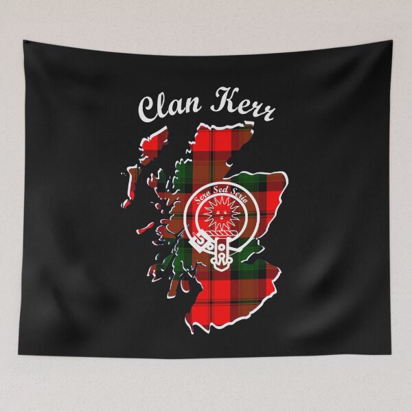 Item preview, Clan Kerr Scotland Map Crest designed and sold by BagTown Clans.