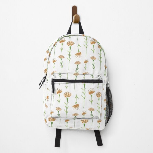 Item preview, Marigold Watercolor Flowers in White designed and sold by LZ Cathcart.