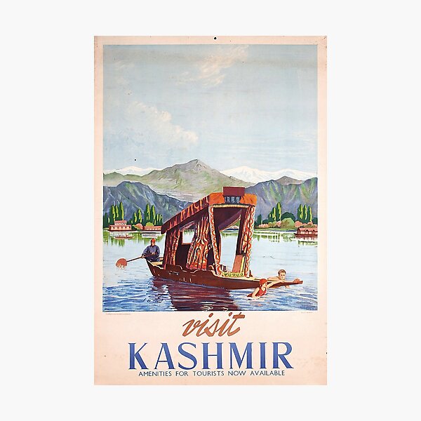 Item preview, Visit Kashmir retro poster designed and sold by CorasPosters.