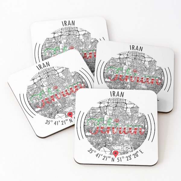 Item preview, Tehran, IRAN Road Map Art - Earth Tones designed and sold by hatimelhag.