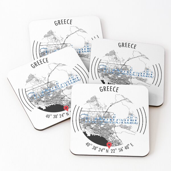 Item preview, Thessaloniki, GREECE Road Map Art - Earth Tones designed and sold by hatimelhag.