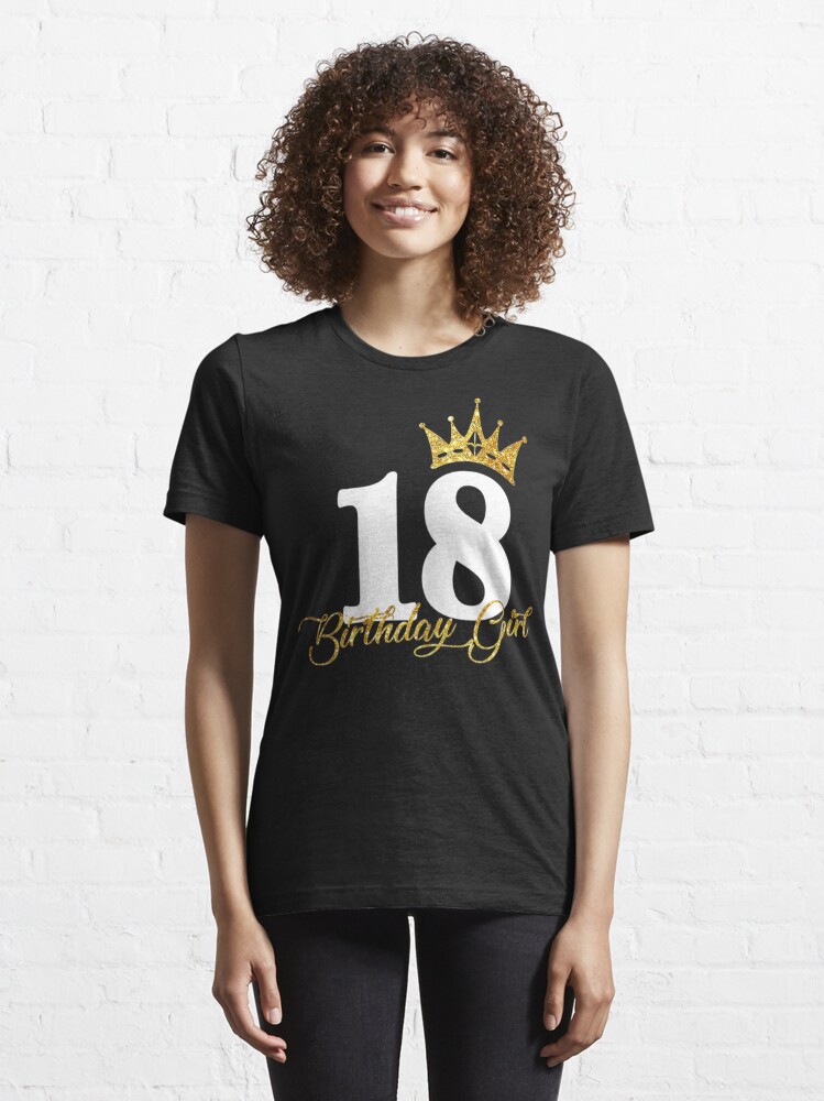 Femme Anniversaire 18 Ans Fille Cadeau Humour Drôle Fête T-Shirt :  : Mode