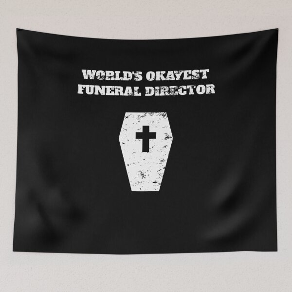 Item preview, worlds okayest funeral director mortician embalmer Retro Vintage designed and sold by Jeangel97.