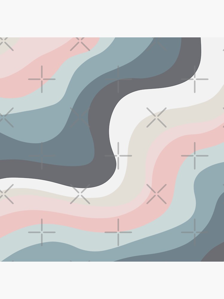 Aesthetic Waves Pastel Sticker By Okihanashop Redbubble 3239