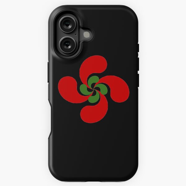 Vista previa del artículo con la obra «Cruz Vasca Lauburu Roja Verde Blanca Euskadi», diseñado y vendido por Circle64Shop.
