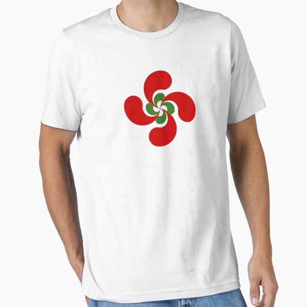 Vista previa del artículo con la obra «Cruz Vasca Lauburu Roja Verde Blanca Euskadi», diseñado y vendido por Circle64Shop.