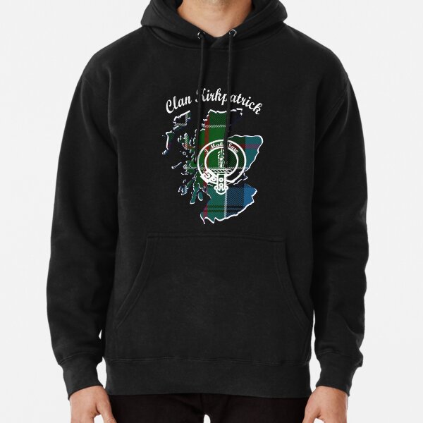 Clan Kirkpatrick Scotland Map Crest Pullover Hoodie