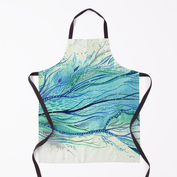 Item preview, Windrunner - Intuitive watercolour art in blue and green designed and sold by klbailey.