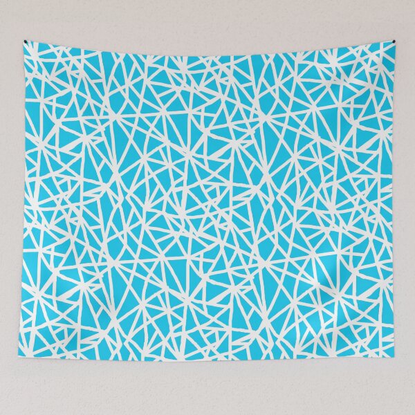 Item preview, Retro 90s Ice Blue Throwback Line Textile designed and sold by SeaNympth.