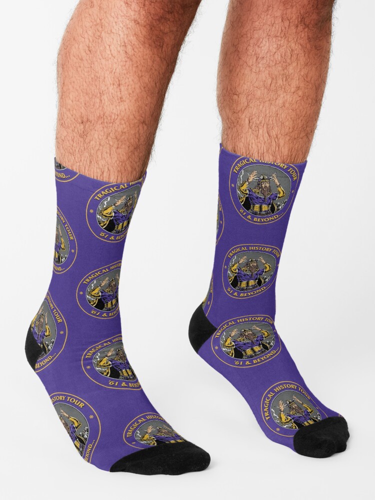 "Minnesota Vikings Fans Tragical History Tour '61 & Beyond" Socks by