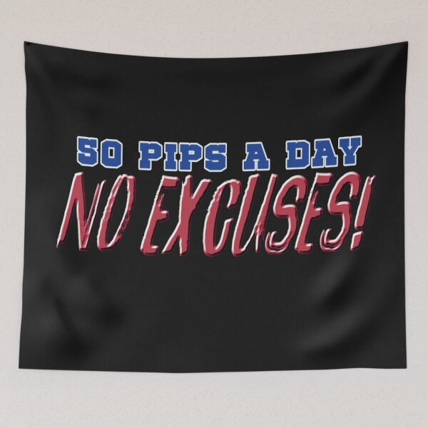 Item preview, Trader T-Shirt No Excuses! 50 Pips A Day! designed and sold by SBTfashion.
