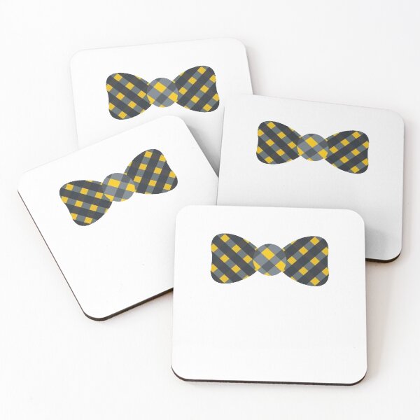 Item preview, Yellow, Black and Grey Checkered-Print Bow Tie designed and sold by KarinaAmbersley.