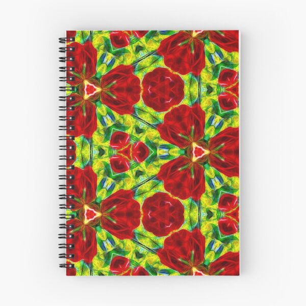 Item preview, Artistic rendering of Red Tulips Sunken Garden abstract red yellow designed and sold by PhotoCaptures.