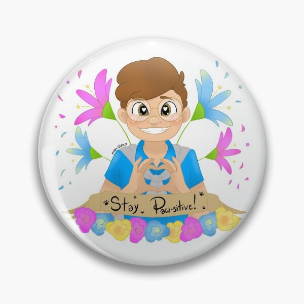 Item preview, "Stay Paw-sitive!" Patton designed and sold by Rainbow Cat Company.
