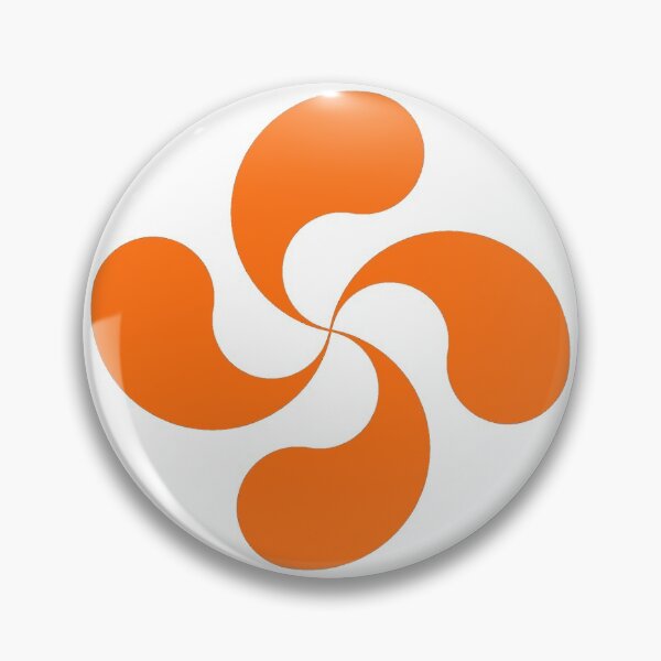 Item preview, Orange Basque Cross Lauburu Euskadi designed and sold by Circle64Shop.