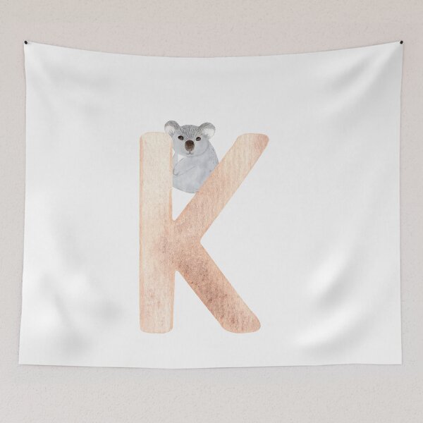 Artikelvorschau, Brauner Aquarell-Koala-Buchstabe K | Kinderalphabet entworfen und verkauft von SerendipityNow.