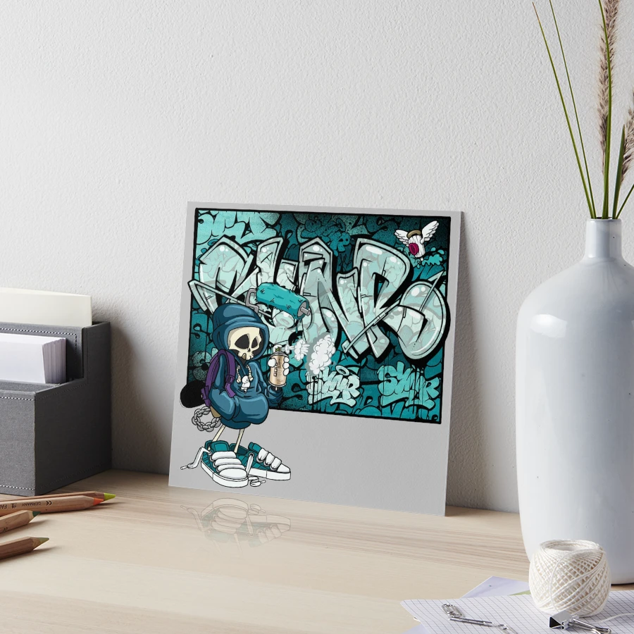 Synr Skull Bomber Graffiti Print