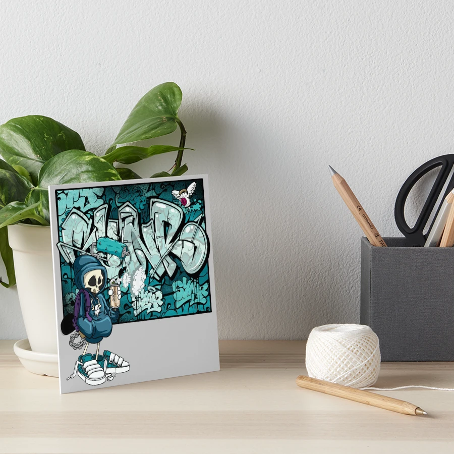 Synr Skull Bomber Graffiti Print