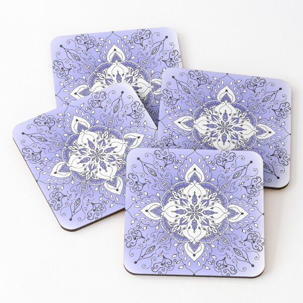 Item preview, Purple, Black and White Mandala designed and sold by TheClayMermaid.