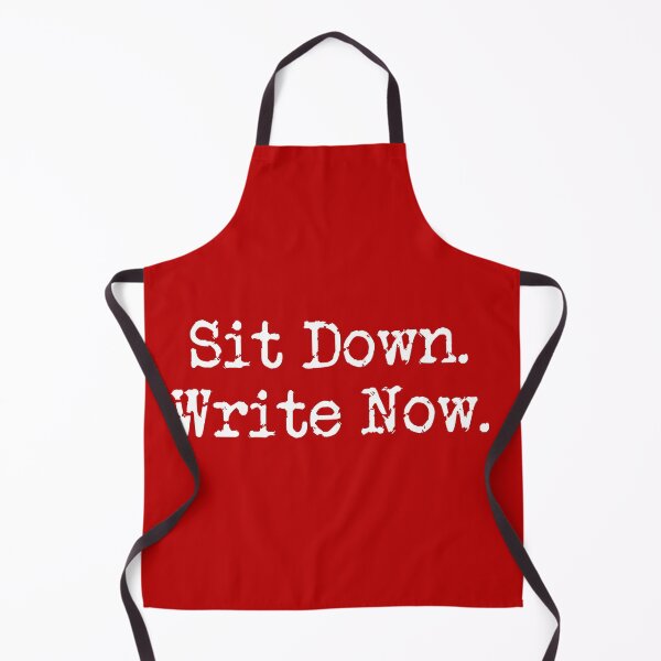 Item preview, Sit Down. Write Now. Red White Type designed and sold by TeaRoseWriter.