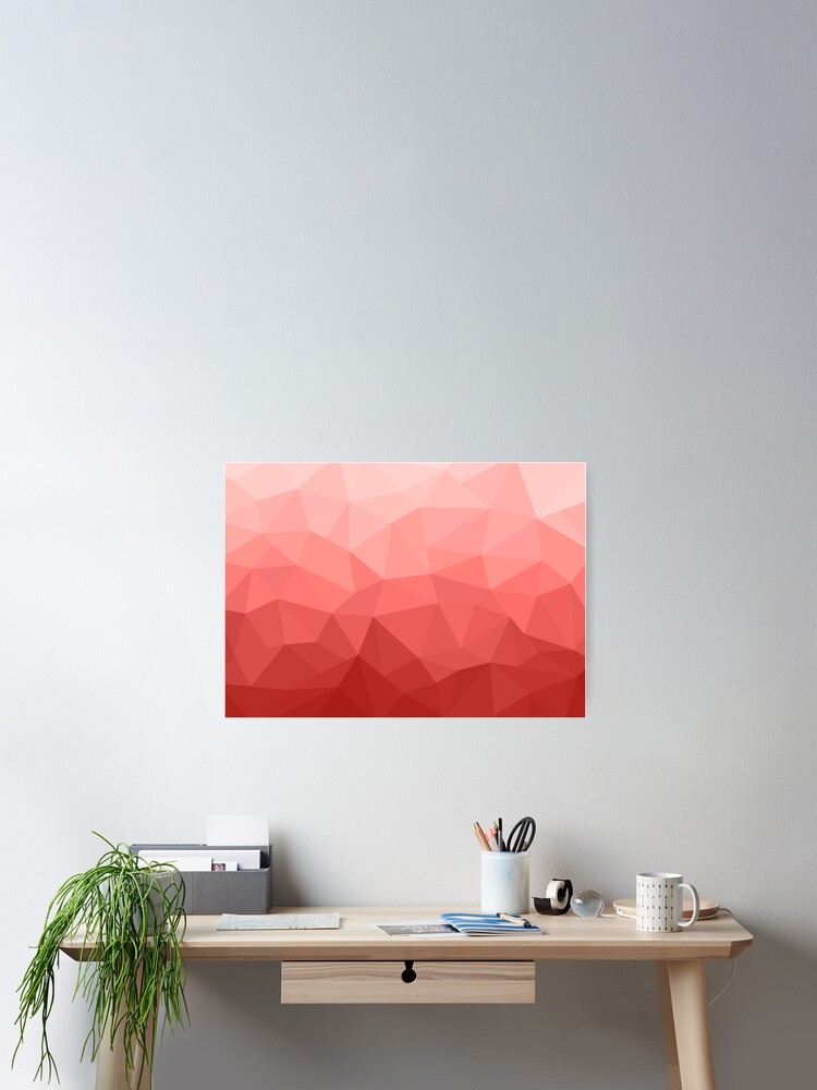 Thumbnail 2 of 3, Poster, Geometric Red designed and sold by StylismVision.