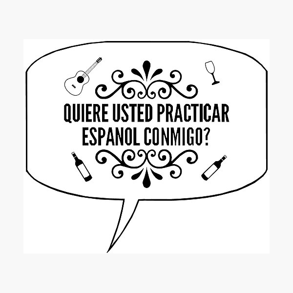 Artikelvorschau, Spanische Sprache - Möchten Sie mit mir Spanisch üben? entworfen und verkauft von janraydesigns.