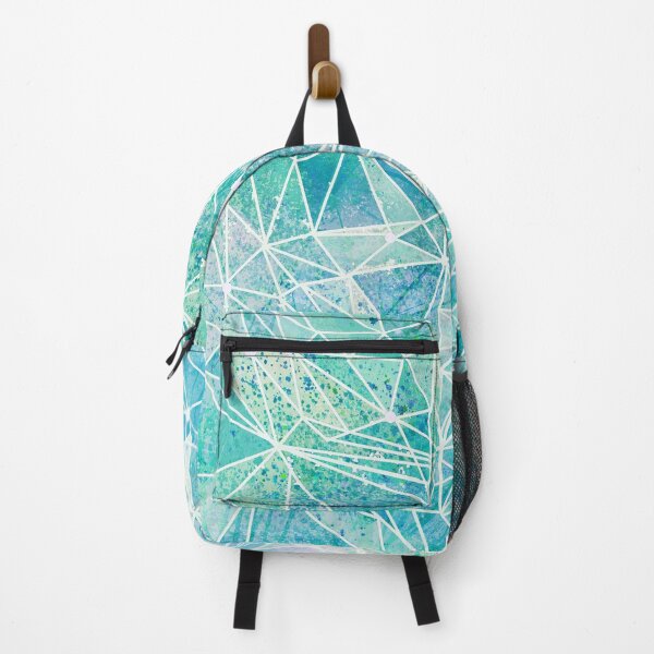 Item preview, aquamarine with white geometry designed and sold by Marianna Tankelevich.