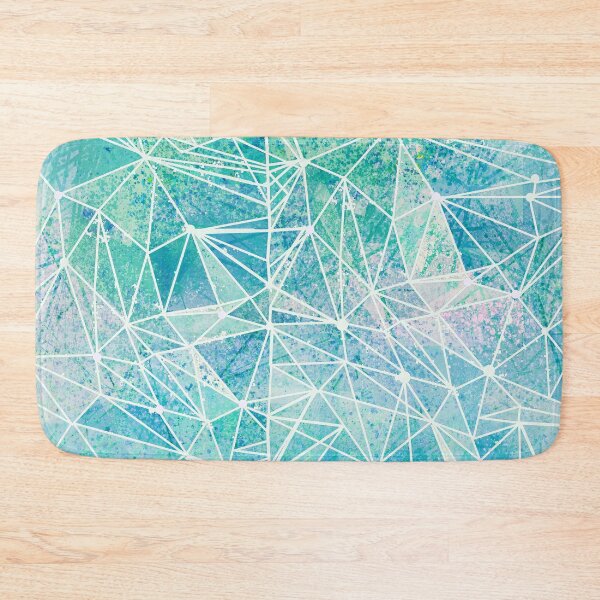 Item preview, aquamarine with white geometry designed and sold by Marianna Tankelevich.