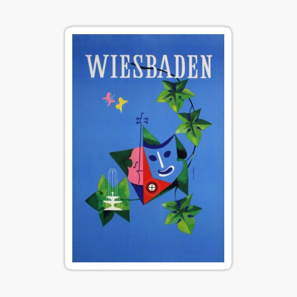 Artikel-Vorschau von Wiesbaden retro poster, designt und verkauft von CorasPosters.