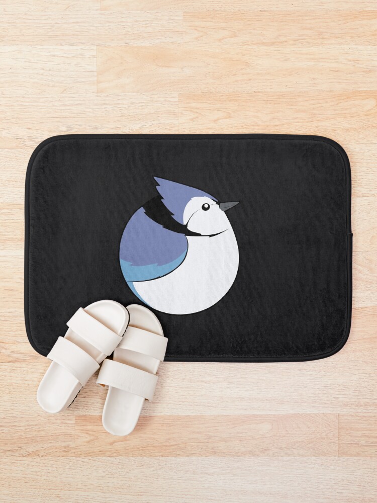 Thumbnail 1 of 6, Bath Mat, Bluejay Ball! designed and sold by conscript.