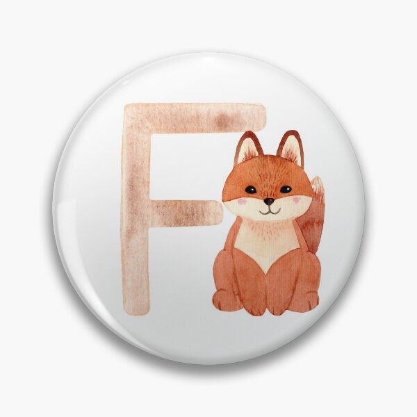 Artikelvorschau, Brauner Aquarell-Fuchs-Buchstabe F | Kinderalphabet entworfen und verkauft von SerendipityNow.