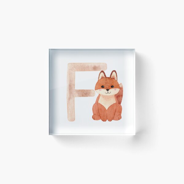 Artikelvorschau, Brauner Aquarell-Fuchs-Buchstabe F | Kinderalphabet entworfen und verkauft von SerendipityNow.