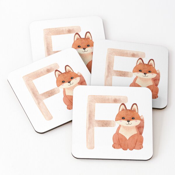 Artikelvorschau, Brauner Aquarell-Fuchs-Buchstabe F | Kinderalphabet entworfen und verkauft von SerendipityNow.