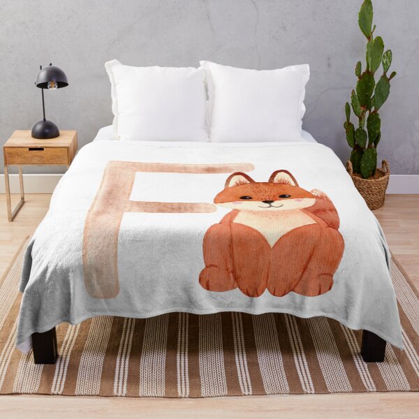 Artikelvorschau, Brauner Aquarell-Fuchs-Buchstabe F | Kinderalphabet entworfen und verkauft von SerendipityNow.